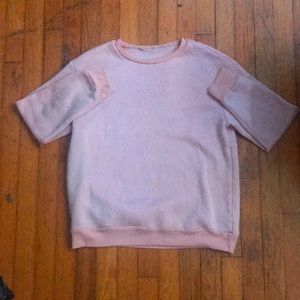 Solid light pink sweatshirt
